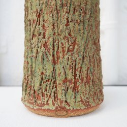 Keramik Vase Rustik Grn