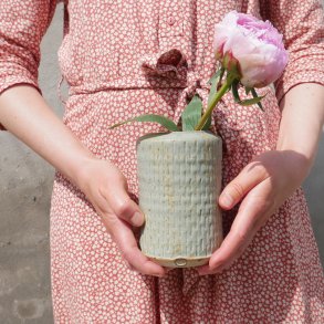 Vase Gr�n/Bl� m. M�nster