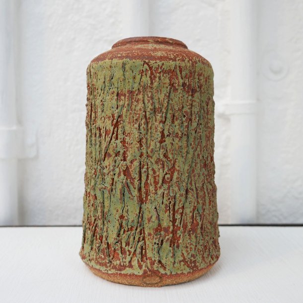 Keramik Vase Rustik Grn