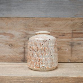 Keramik L�gkrukke Creme/Orange