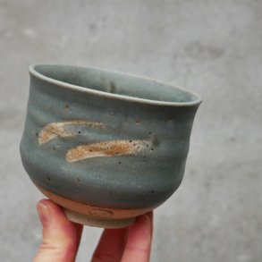 Tesk�l Keramik Bl�/Gr�n m. voksdekoration